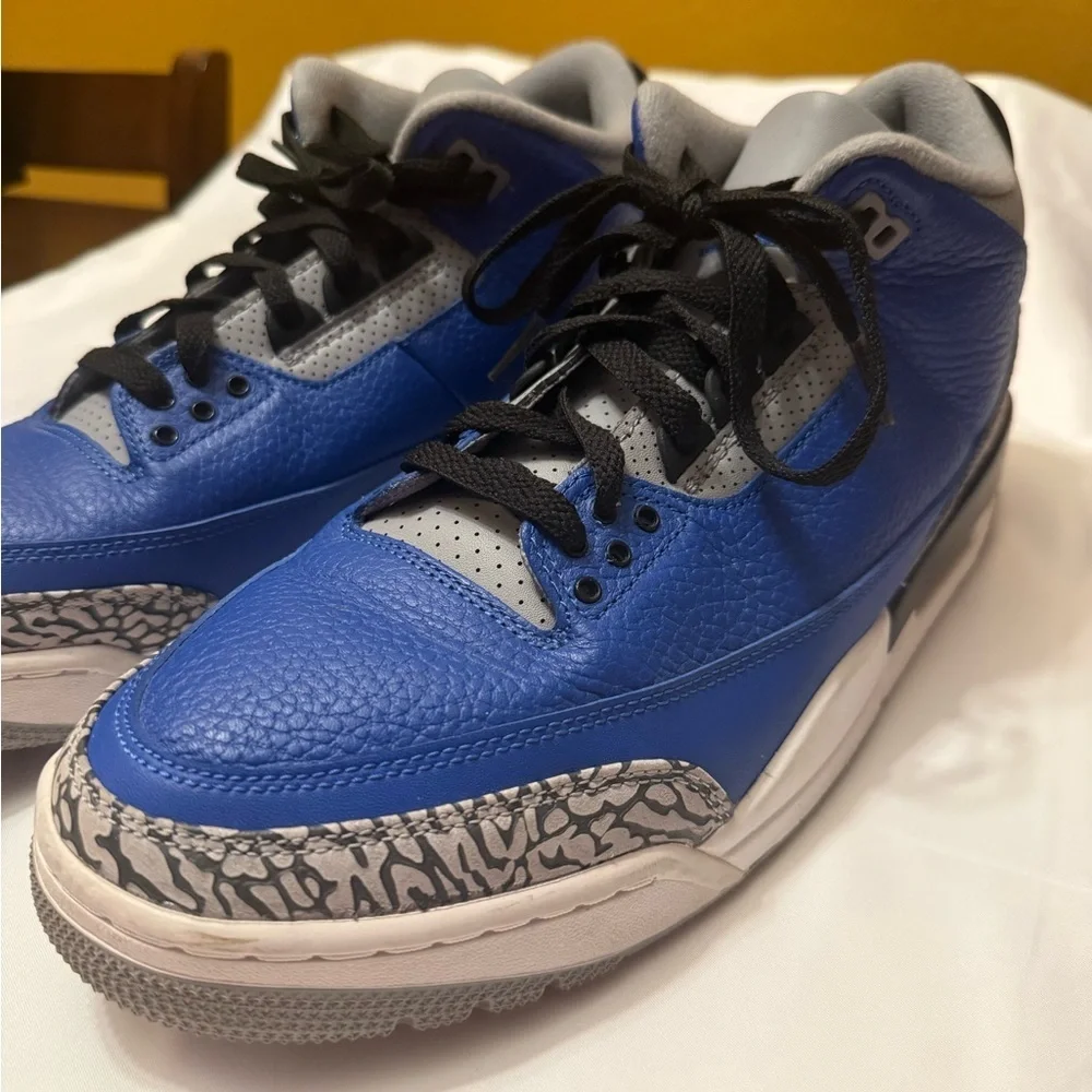Air Jordan 3 Retro varsity Royal Cement size 12 Mens Blue Black Sneakers